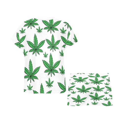 Marijuana leaves Women's Short Pajama Set