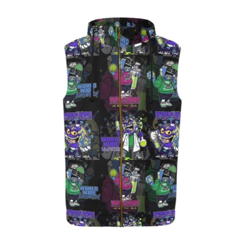 wwcfam All Over Print Sleeveless Zip Up Hoodie for Kid (Model H16)