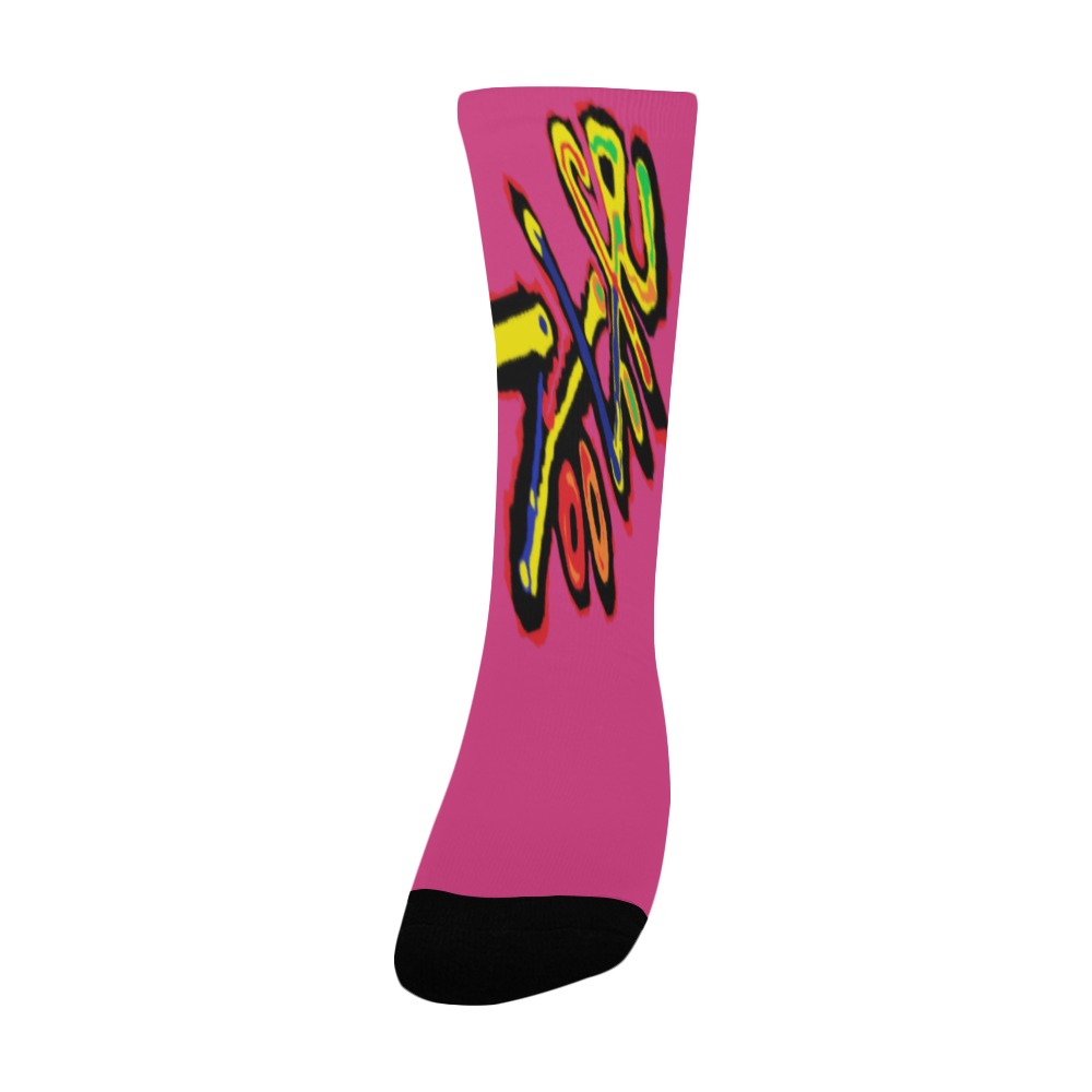 ZL.LOGO.htpnk Women's Custom Socks