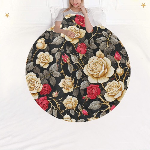 Fabulous Florals 14 Circular Ultra-Soft Micro Fleece Blanket 47"