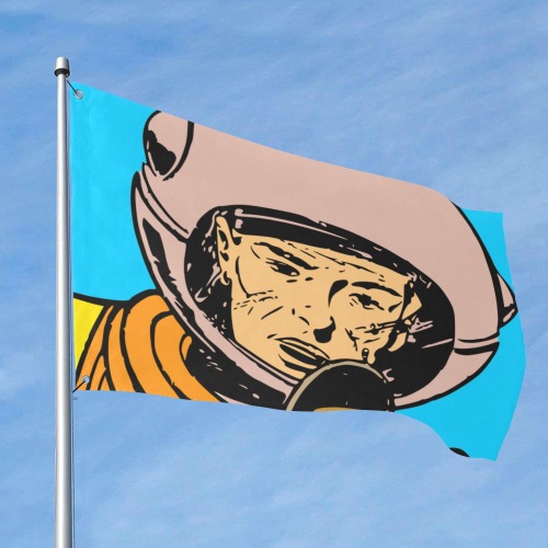 astronaut Custom Flag 6x4 Ft (72"x48") (One Side)