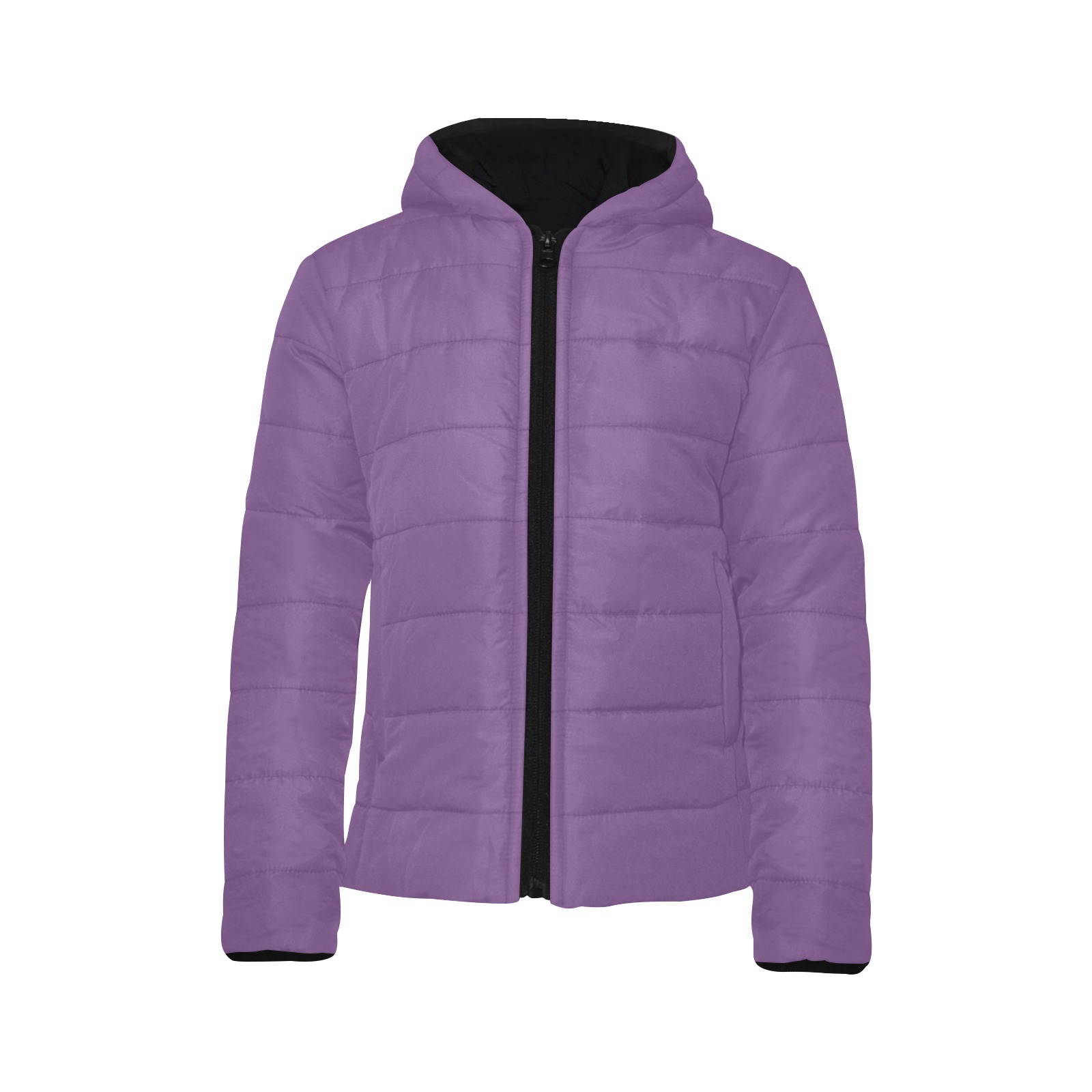 color purple 3515U Kids' Padded Hooded Jacket (Model H45)
