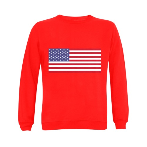 American Flag Gildan Crewneck Sweatshirt(NEW) (Model H01)