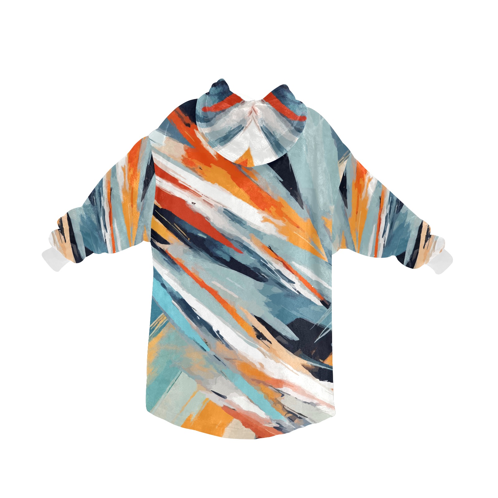Abstract art of brush strokes of pastel colors Blanket Hoodie for Men