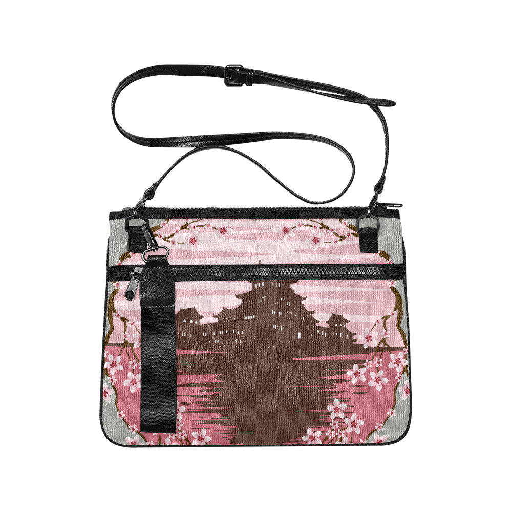 Pink Blossom Slim Clutch Bag (Model 1668)