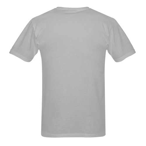 Grey - Men's Heavy Cotton T-Shirt (One Side Printing)