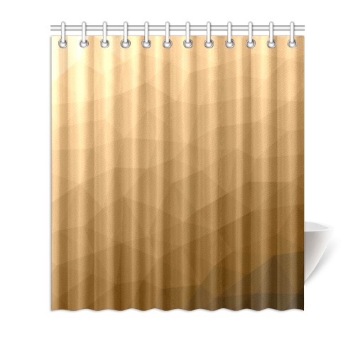 Brown gradient geometric mesh pattern Shower Curtain 66"x72"