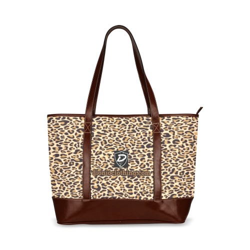 Dionio - Tote Handbag (Cheetah Black Shield Logo) Tote Handbag (Model 1642)