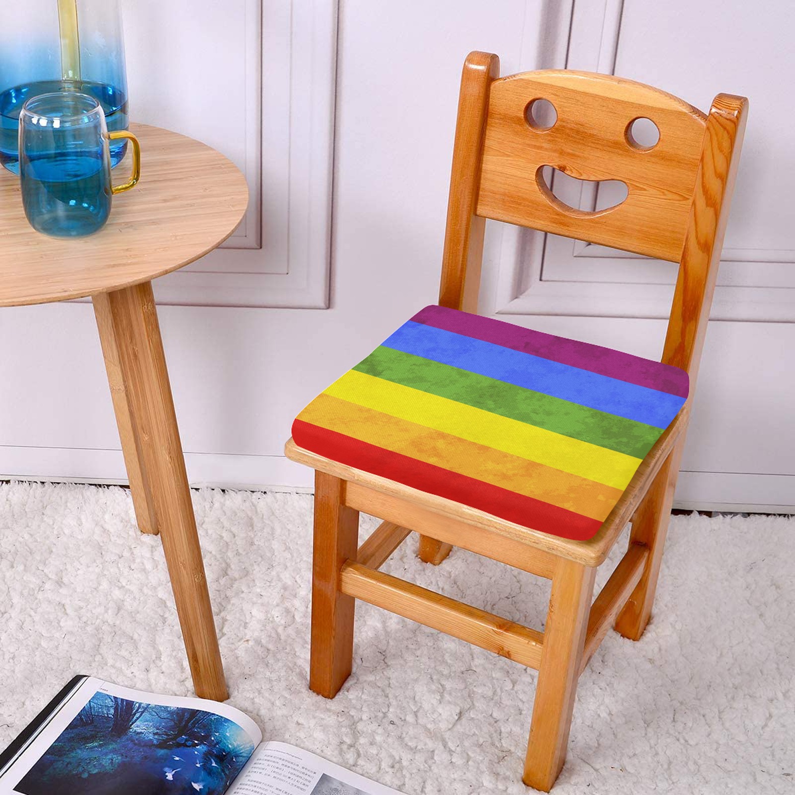 Gay Pride Rectangular Seat Cushion