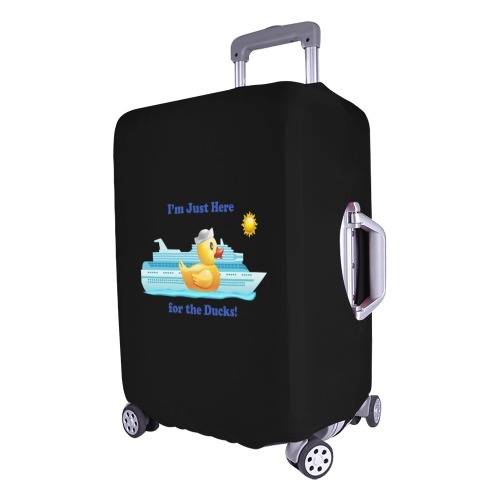 Just Here for the Ducks Luggage Cover, Large Luggage Cover/Large 26 Luggage Cover/Large 26"-28"