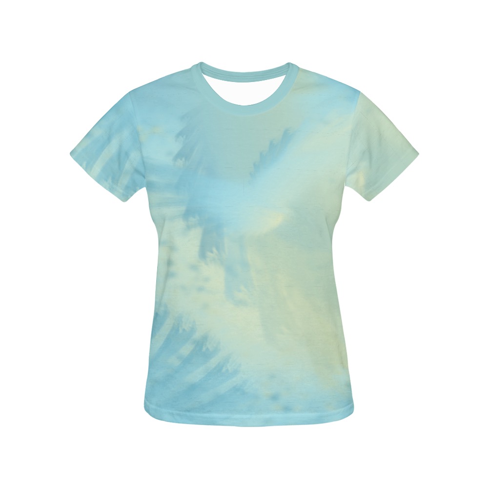 Ô Sand, Sea and Sky All Over Print T-Shirt for Women (USA Size) (Model T40)