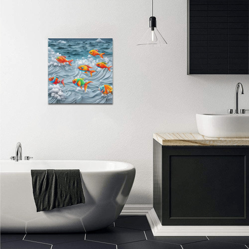 Ocean Life Upgraded Canvas Print 16"x16"