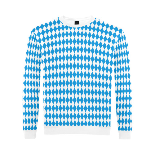 German State Of Bavaria - Flag Colors Pattern All Over Print Crewneck Sweatshirt for Men (Model H18)
