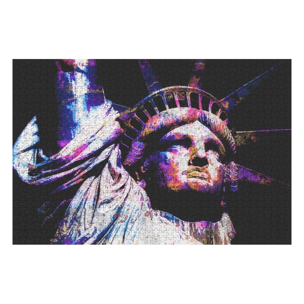 STATUE OF LIBERTY 8 1000-Piece Wooden Photo Puzzles