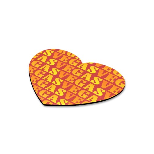 Golden VEGAS Pattern - Red Heart-shaped Mousepad