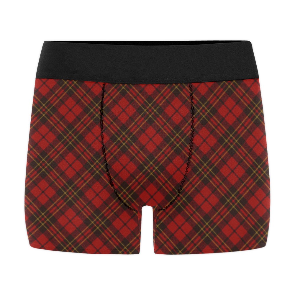 Red tartan plaid winter Christmas pattern holidays Men's All Over Print Boxer Briefs (Model L10)