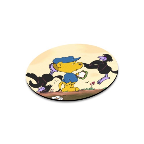 Ferald and The Pesky Crows Round Mousepad