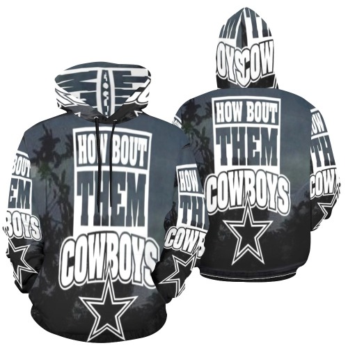 Customize Cowboys Ladies Hoodie All Over Print Hoodie for Women (USA Size) (Model H13)