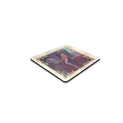 First Remastered Version of Lady Godiva by John Collier Square Coaster