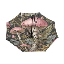 Pink Mushroom Umbrella Anti-UV Auto-Foldable Umbrella (Underside Printing) (U06)