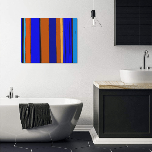 Abstract Blue And Orange 930 Upgraded Canvas Print 20"x16"