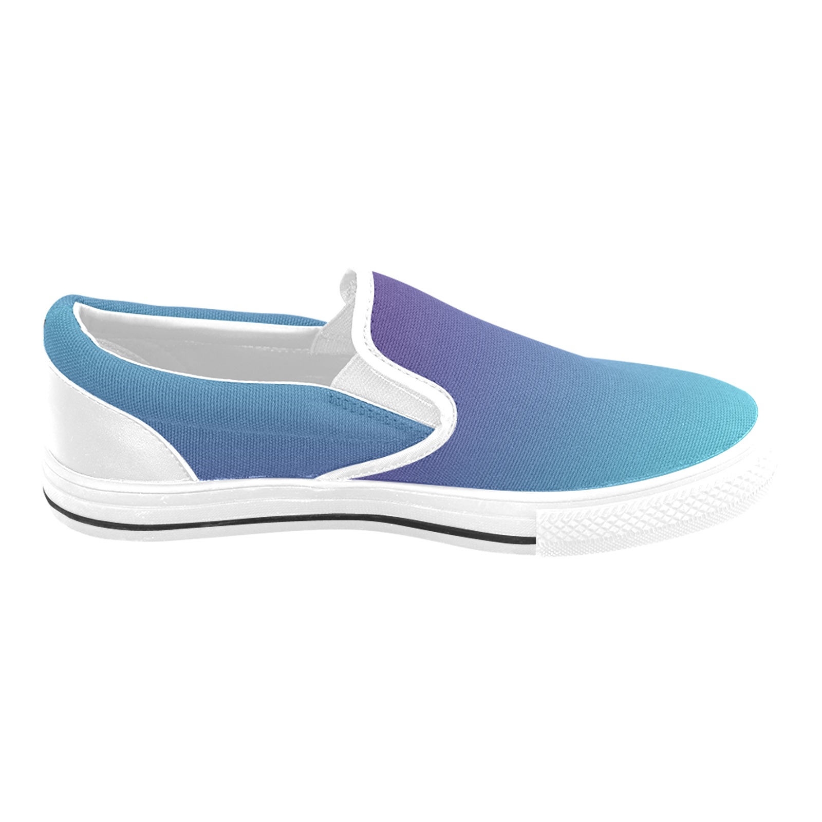 blu mau white Men's Slip-on Canvas Shoes (Model 019)