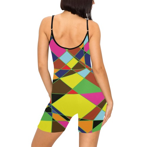 abstract painting2 Women's Short Yoga Bodysuit