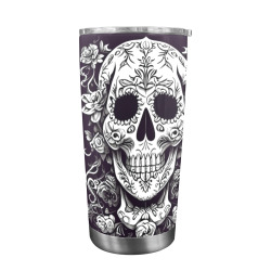 Sugar Skull 20oz Mobile Tumbler with Clear Slide Lid