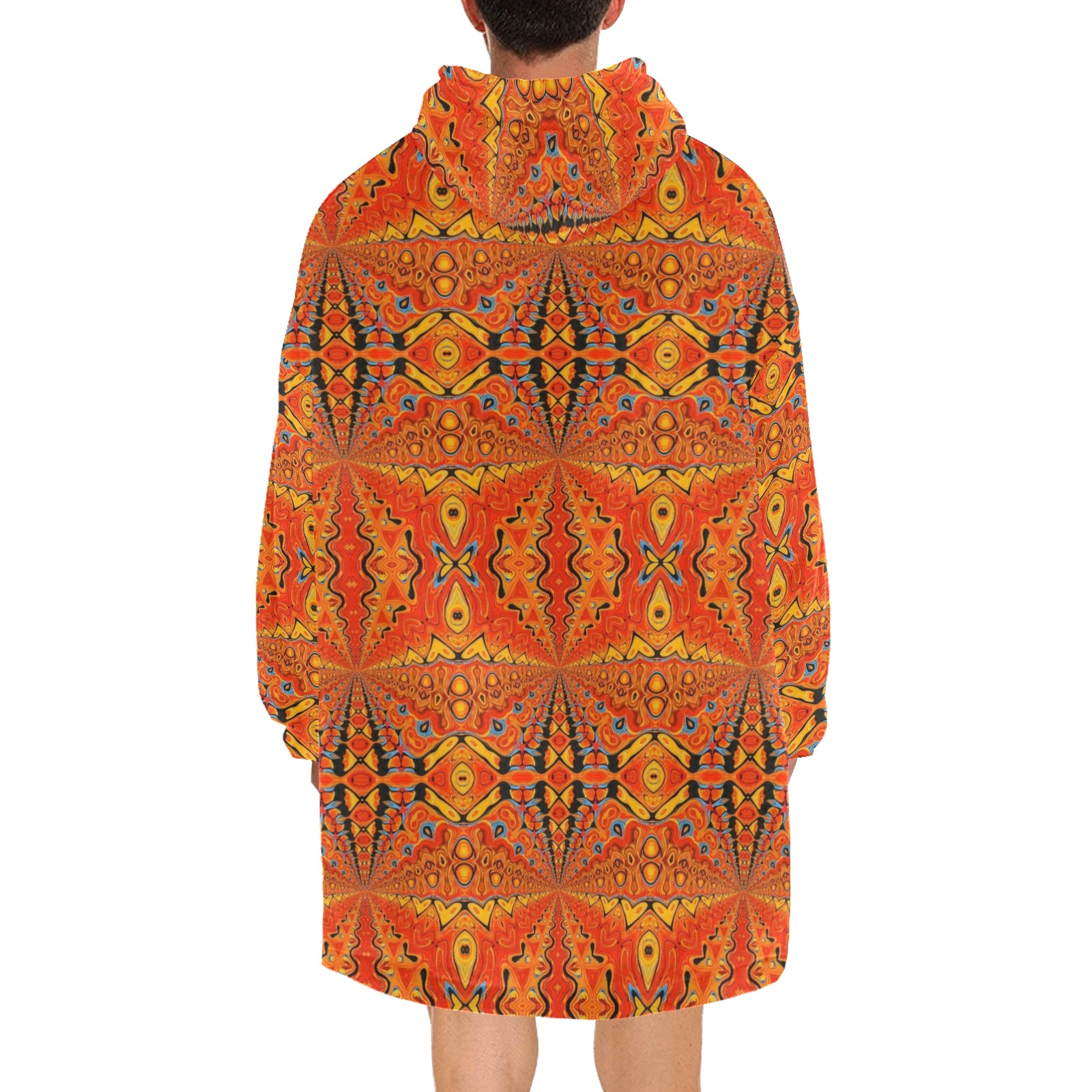 Fractoberry Fractal Pattern 000163MBH Blanket Hoodie for Men