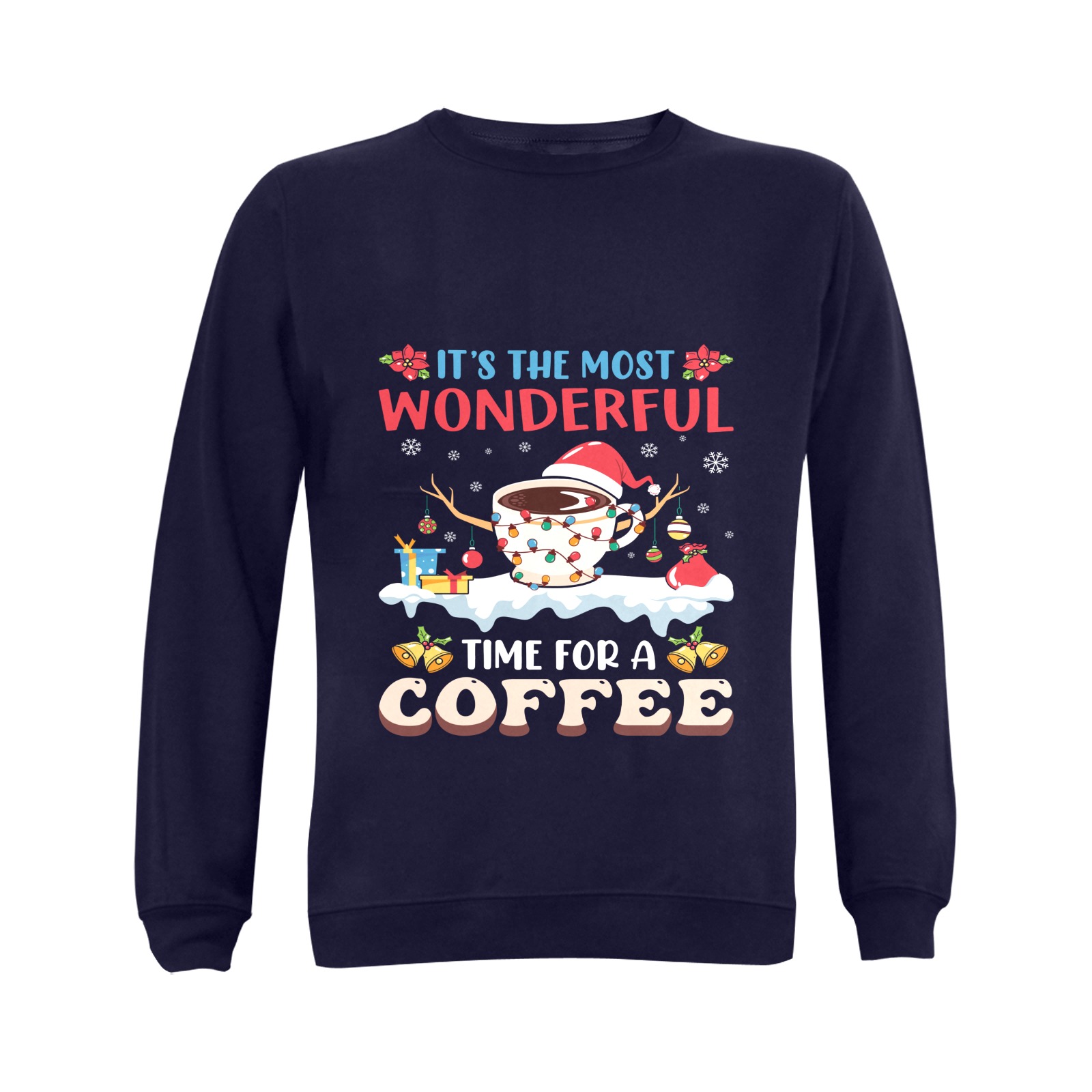 It's The Most Wonderful Time For Coffee Gildan Crewneck Sweatshirt(NEW) (Model H01)