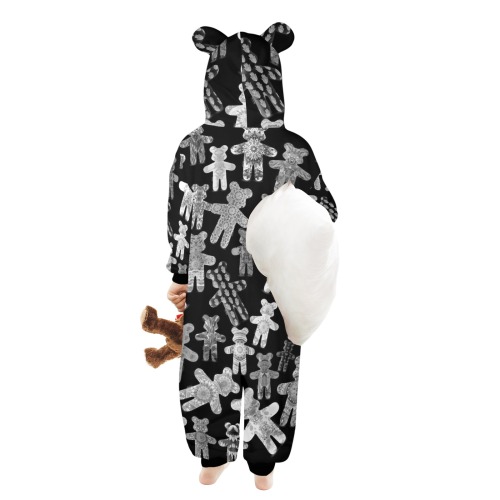 teddy bear assortiment 7 One-Piece Zip up Hooded Pajamas for Little Kids