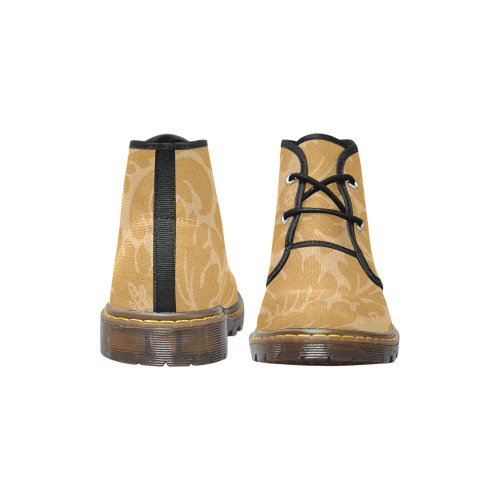 Vintage Yellow Men's Canvas Chukka Boots (Model 2402-1)