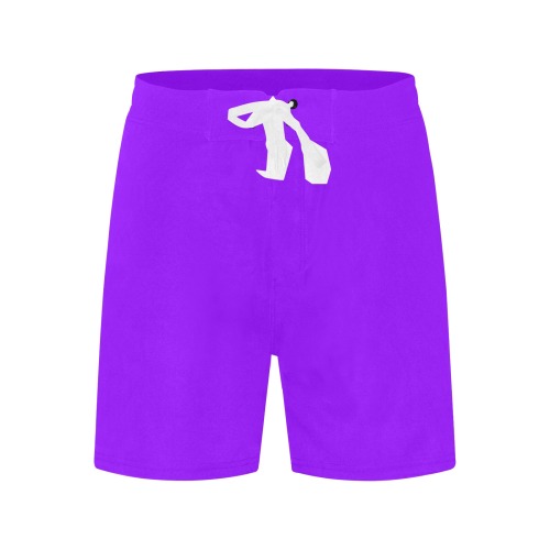 color electric violet Men's Mid-Length Beach Shorts (Model L47)