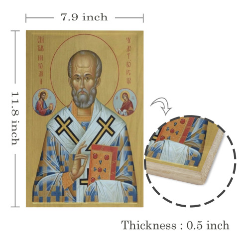Saint Nikola (Sveti Nikola) Wood Print 8"x12"