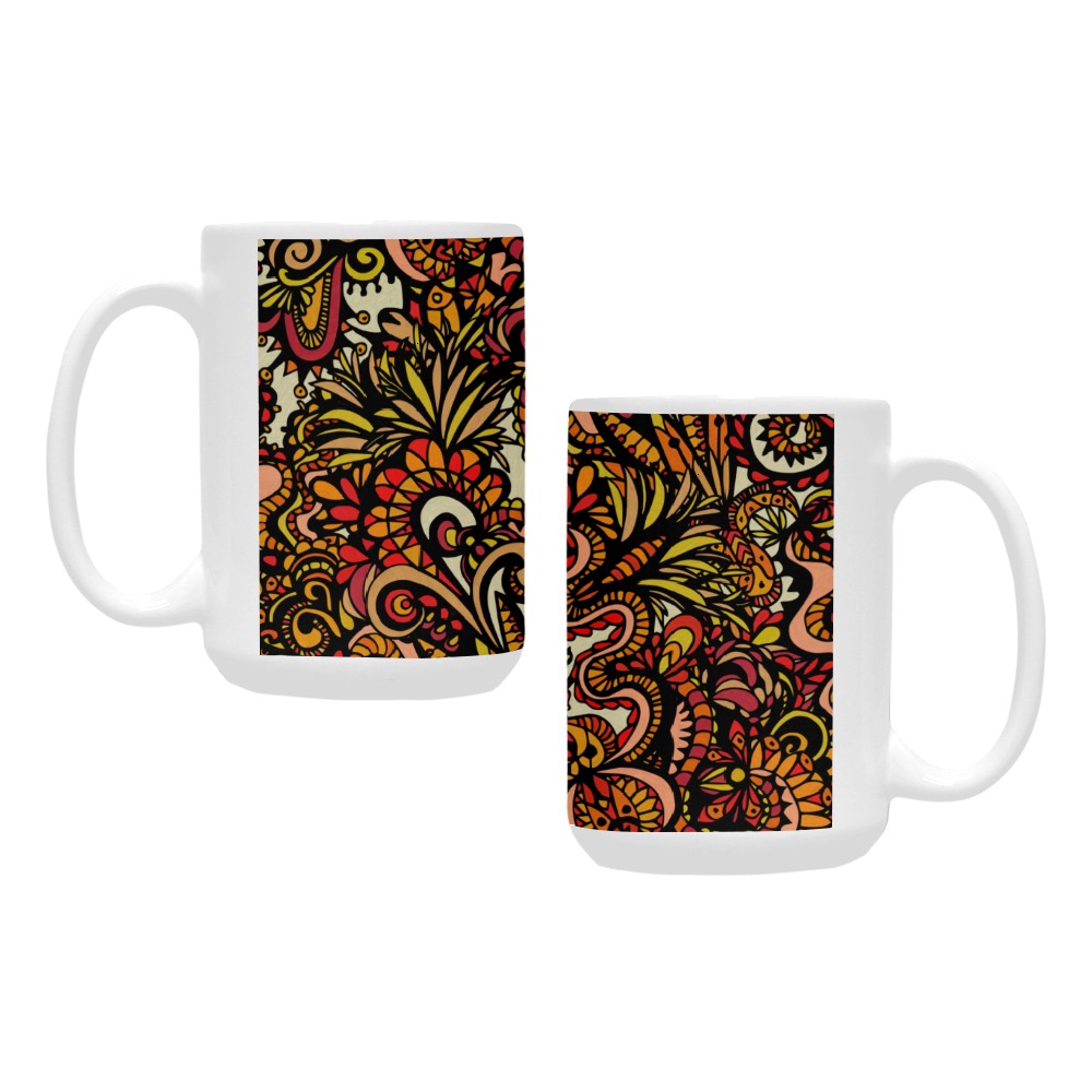 Dragonscape pattern Custom Ceramic Mug (15OZ)