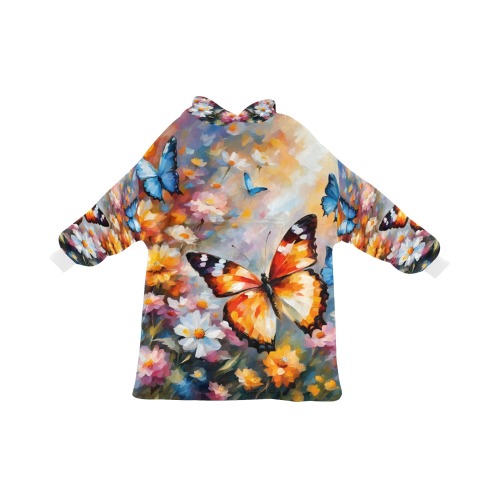 Beautiful butterflies and colorful flowers art