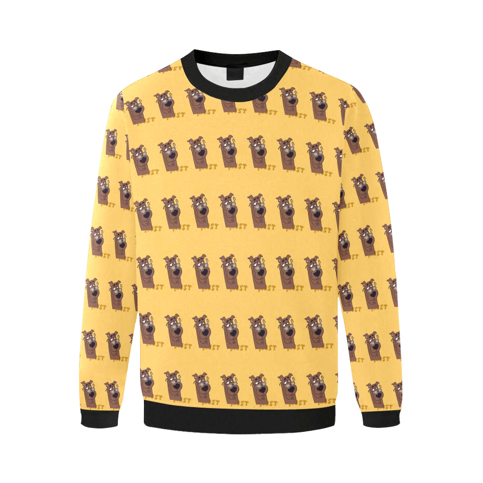 pattern (33) Men's Oversized Fleece Crew Sweatshirt (Model H18)