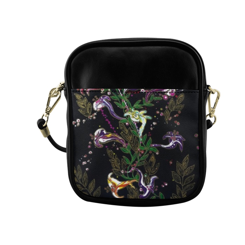 Flowers and Orbs Sling Bag (Model 1627)