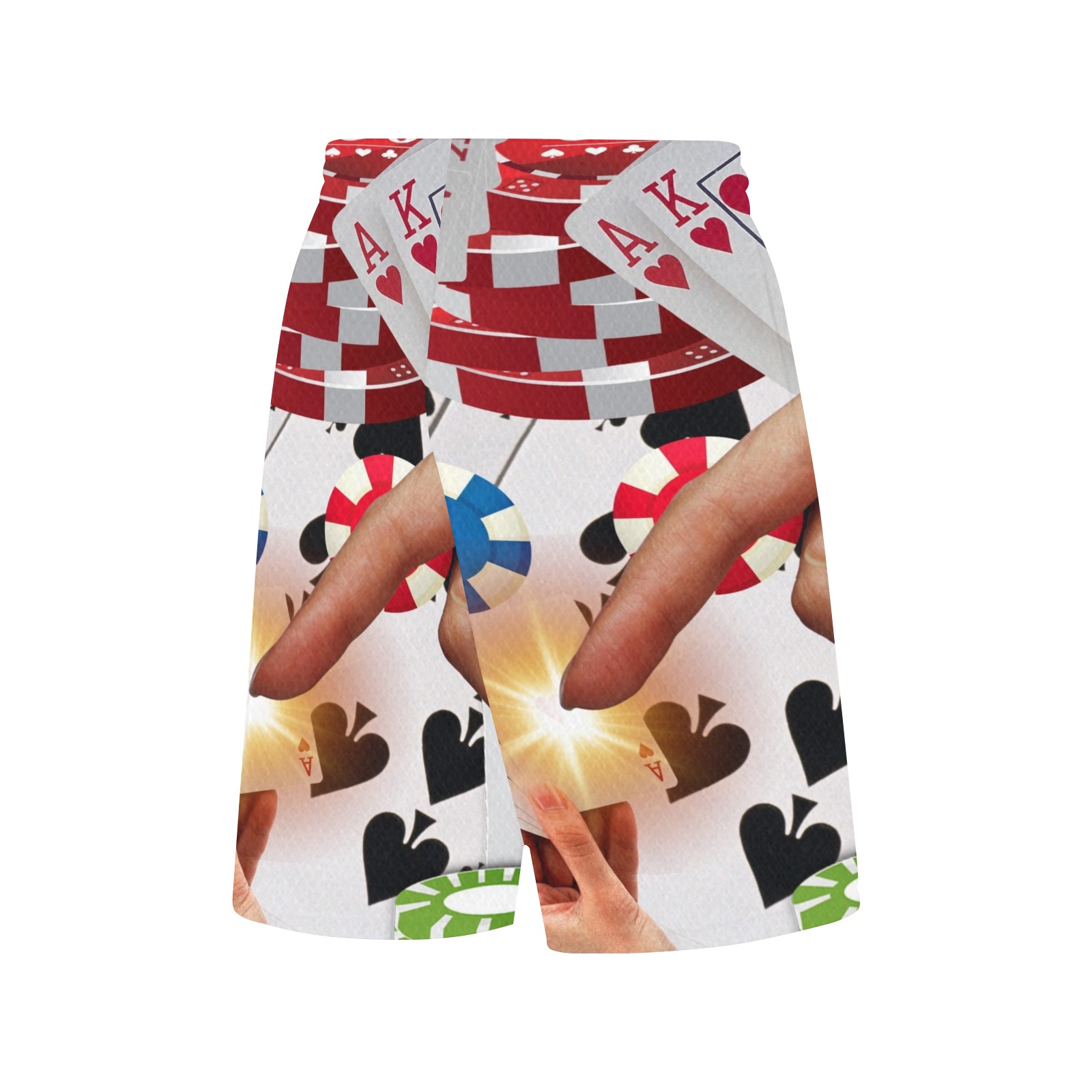 POKER NIGHT TOO All Over Print Basketball Shorts with Pocket
