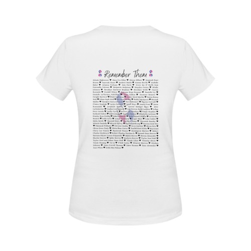 Blooming Flower Say Their Name Women's White Women's T-Shirt in USA Size (Two Sides Printing)
