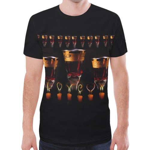 Candles Wine Ritual New All Over Print T-shirt for Men (Model T45)
