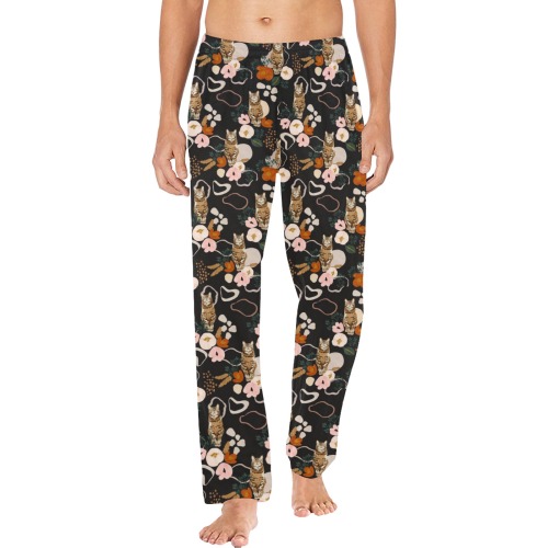 FLOWERY WILD CAT II -01 Men's Pajama Trousers