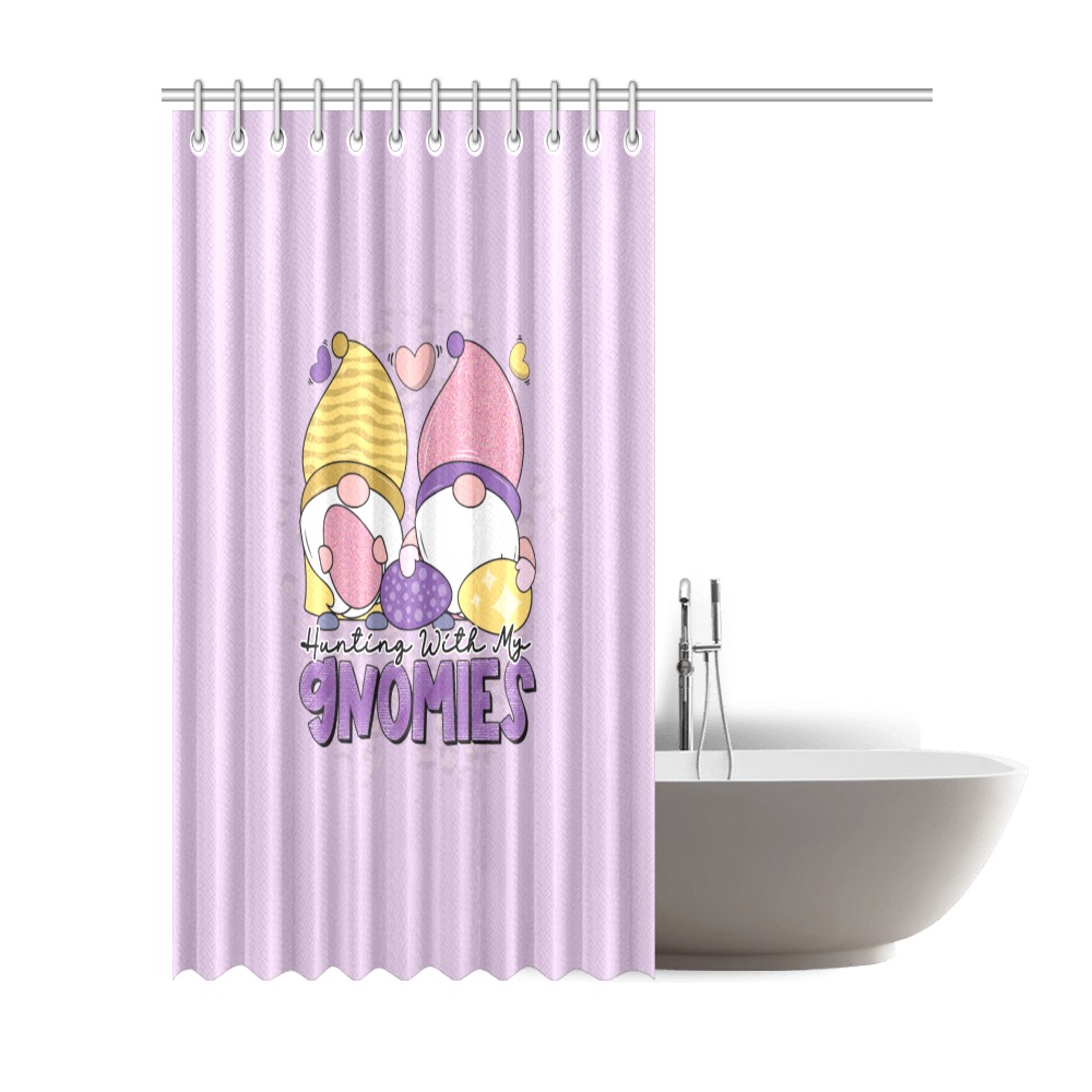 Easter Egg Hunting With My Gnomes Shower Curtain 72"x84"