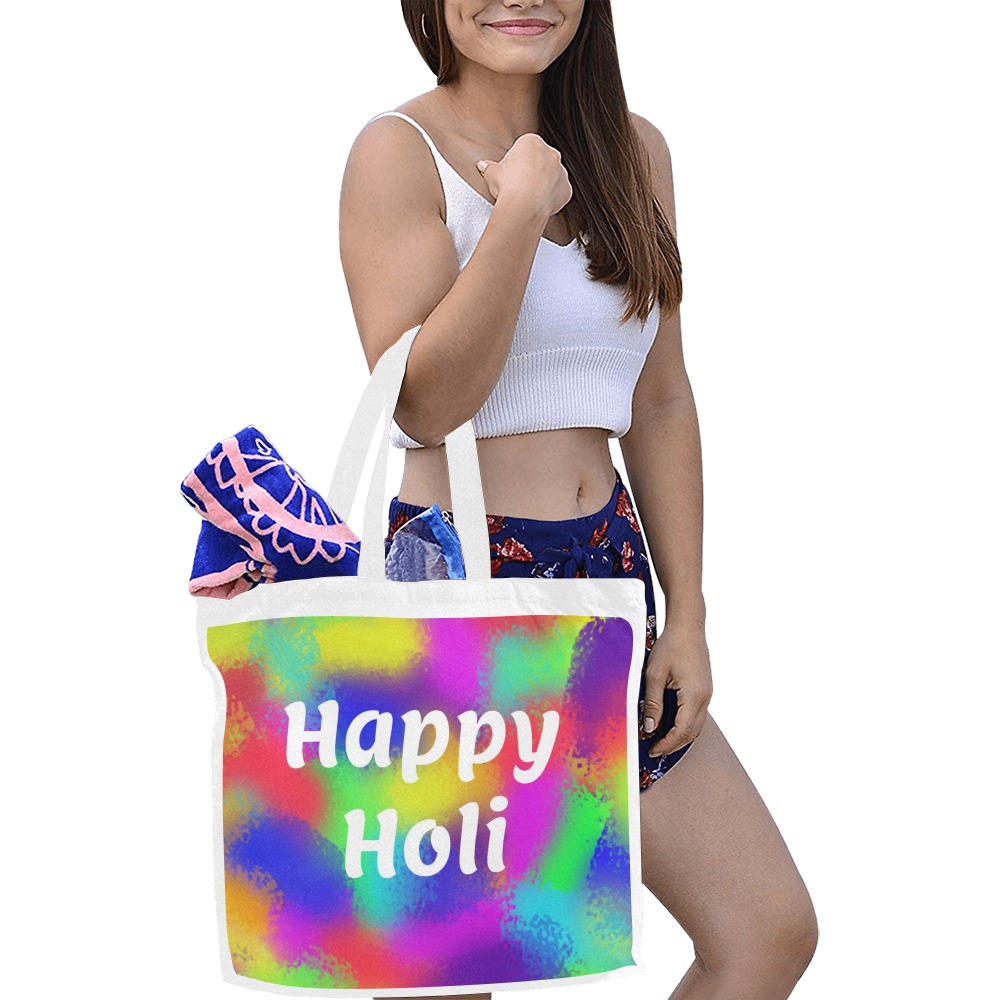 Happy Holi Canvas Tote Bag/Large (Model 1702)