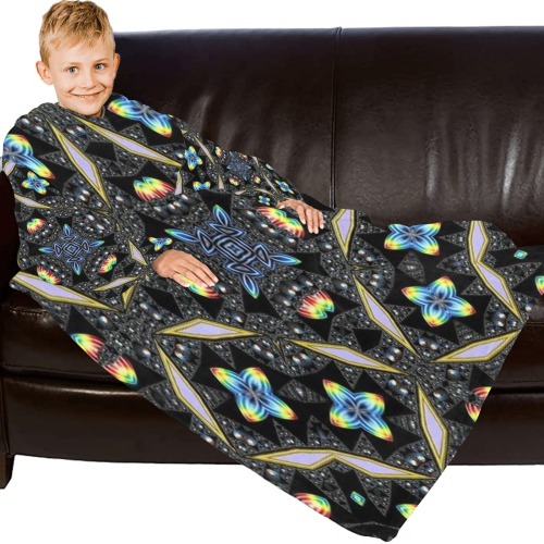 digitaldesign Blanket Robe with Sleeves for Kids