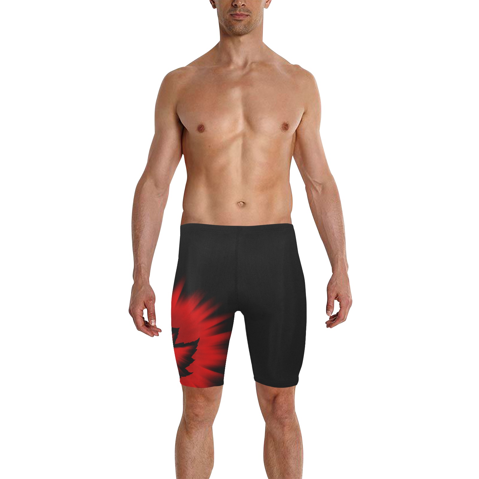 Cool Canada Swim Shorts Men's Knee Length Swimming Trunks (Model L58)
