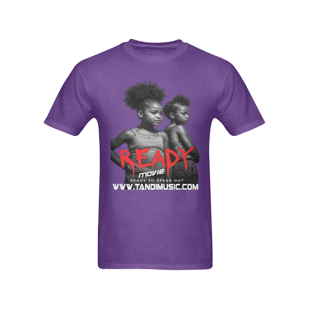 READY T-shirt PURPLE MEN Men's T-Shirt in USA Size (Front Printing Only)