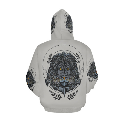 Lion Head All Over Print Hoodie for Men (USA Size) (Model H13)