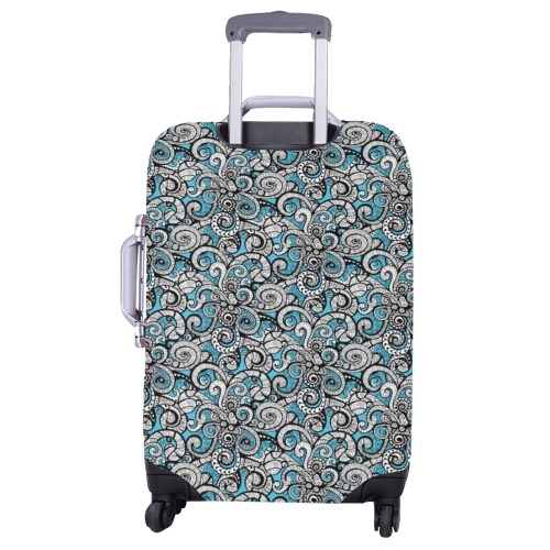 Let Your Spirit Wander Blue Luggage Cover/Large 26"-28"