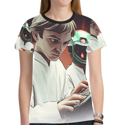 Cosmic Collaboration New All Over Print T-shirt for Women (Model T45)